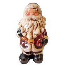Iridescent Winking Santa Ceramic Figurine Christmas Decoration Decor 5.5 Inch - £10.95 GBP