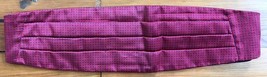 Vtg Rudofker After Six Red Blue Checkered Silk Cummerbund Tuxedo Belt Ad... - €25,97 EUR