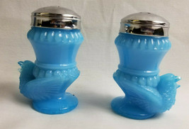 Blue Art Glass Doves Birds Novelty Salt &amp; Pepper Shakers Exclusive 3&quot; Tall - $468.33 MXN