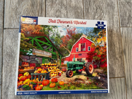 White Mountain Jigsaw Puzzle Fall Farmers Market 1000 piece Autumn USA R... - $45.11