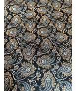 Vintage Paisley 1980s Bolt of Heavy Furniture Fabric 106&quot; x 63&quot; - $39.32