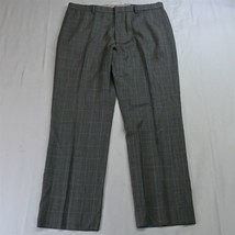 Banana Republic 38 x 32 Gray Plaid Tailored Slim Fit Dress Pants - £23.96 GBP