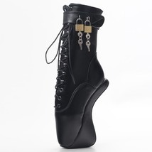 18CM/7&quot; High Heel Hoof Sole Heelless Strange Style Boots Women Sexy Fetish Balle - £109.80 GBP