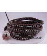 Chan LUU Brown Gunmetal Wrap Bracelet NEW - $218.74 CAD
