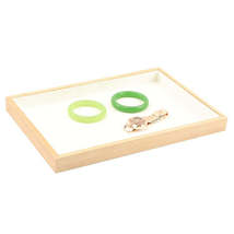 Bamboo Wood Velvet Multi-Functional Jewelry Display Tray Jewelry Storage Box Emp - £6.31 GBP