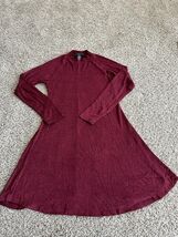 Trendyland A-Line Fit &amp; Flare Dress Size Medium Red Long Sleeve Stretchy - €8,57 EUR