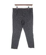 Old Navy Ankle Pixie Pants 6 Womens Dark Grey Animal Print Mid Rise Bottoms - £15.55 GBP