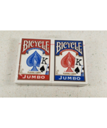 Bicycle JUMBO Playing Cards Poker Standard Size Jumbo Index 2 Decks Red/... - $16.68