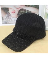 Women&#39;s Hat Hollow Breathable Sunscreen Knitted Duck Tongue Net Hat Spri... - £13.36 GBP