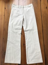 St John Sport Light Beige Cotton Flat Front Khaki Slacks Pants 8 30x30 - $49.99