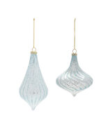 Frosted Blue Glass Ornaments Set of 6 - 829153 - €49,41 EUR