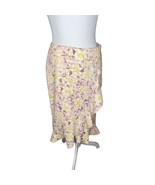 By Anthropologie Pencil Skirt Womens Size 6 Skye Floral Purple Pink Midi... - $25.22 CAD