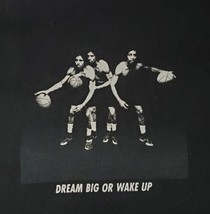 &quot;Dream Big or Wake Up&quot; Basketball T-Shirt Large Black Crewneck Hoops Ath... - £11.87 GBP