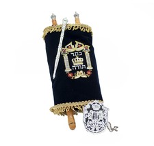 Medium Hebrew Sefer Torah Scroll Book Jewish Israel Holy Bible 32 cm/ 12... - £39.26 GBP+