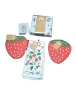 5 Piece Lot DG Dolly Parton Kitchen Collection Strawberry Strawberries New - €27,43 EUR