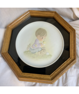 Precious Moments I BELIEVE IN MIRACLES Plate Framed 1982 13”x13” - £13.41 GBP