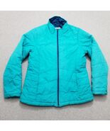 Faded Glory Puffer Jacket Youth Large Blue Full Zip Girls 12-14 Cyan - $24.78 CAD