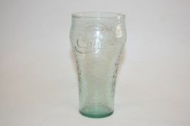 Vintage Large Coca Cola Drinking Glass Green Pebbled Finish 7" Pebble - £7.75 GBP