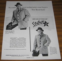 1955 Vintage Ad~Brushtweed Stratojac 3-D Insulated Jackets~Mens - £7.88 GBP