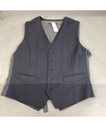 John Varvatos USA Men’s Blue/Gray Formal Button Up Vest - Size 42 - NWT - $49.50