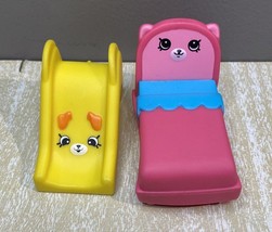 2017 Made For McDonalds Doll Furniture Plastic Slide And Bed - $5.00