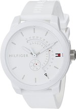 Tommy Hilfiger analog quartz watch for men with white silicone strap - 1791481 - £463.94 GBP