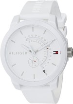 Tommy Hilfiger analog quartz watch for men with white silicone strap - 1791481 - £455.30 GBP