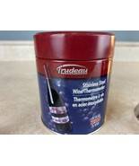 Trudeau Wine Thermometer Stainless Steel Snap On Bottle For Temperature - $14.78 CAD