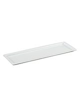 LaModaHome Flat Porcelain Rectangular Service Plate Charger Large Decora... - £19.71 GBP