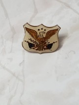 Hat Pin Patriotic Eagle Flag &amp; Crest Lapel Pin Push Pin - $9.95
