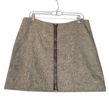 Old Navy Womens Size 10 Mini Skirt Brown Wool Preppy Academia Zip Front ... - £12.95 GBP