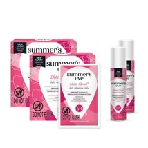 Summer&#39;s Eve Sheer Floral Daily Refreshing 16 ct Feminine Wipes &amp; Spray (2 Each) - £11.97 GBP