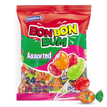 Colombina Bon Bon Bum Lollipops W/Bubble Gum Center, Assorted Flavors, I... - $20.50