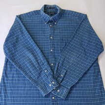John Ashford RN#13711 Men's Blue Check Plaid Long Sleeve Button-Down Shirt Large image 14