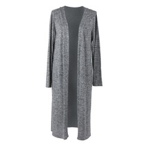 Hello Mello Carefree Threads Long Cardigan-Medium Gray - £23.59 GBP