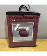 Samantha Collection Burgundy Queen Size 3 Piece Bedspread Set Quilted Ma... - €42,49 EUR