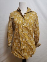 J. Crew Liberty Of London Yellow Floral Slim Perfect Button Up Shirt Size 4 - £19.85 GBP