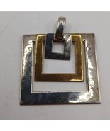 RLM Studio Robert Lee Morris Sterling Silver And Brass Squares Pendant S... - €86,44 EUR