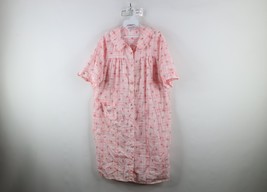 Vintage 90s Country Primitive Prairie Womens 42 Flower Snap Button Muu M... - $39.55