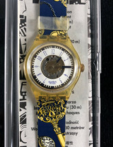 Swatch Watch St. Peter Gate Blue Gold 1993 Battery &amp; Case Included SAK106 - £73.99 GBP