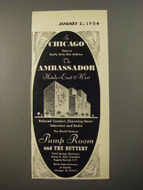 1954 The Ambassador Hotels Ad - In Chicago there is really only one address - £14.78 GBP