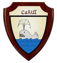 Cahill Irish Coat of Arms Shield Plaque - Rosewood Finish - £38.63 GBP