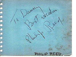 Philip Reed (d. 1996) Signed Autographed Vintage Autograph Album Page - £18.67 GBP