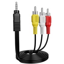 3.5 Mm To Rca Av Camcorder Video Cable,3.5Mm 18 Trrs Male To 3 Rca Male Plug Ada - £10.22 GBP