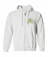 Clark Irish Coat of Arms Full Zip Hoodie - White - Size Large - $649.73 MXN