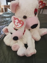 Ty Beanie Babies and Buddies Cupid The White and Red Nappy Love Dog With Heart O - £27.85 GBP