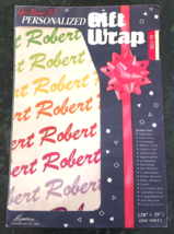 You Name It! Personalized Gift Wrap 20x28&quot; New Old Stock ROBERT - £3.96 GBP