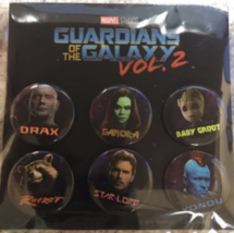 Guardians of the Galaxy Volume 2 Marvel Button Set of 6 NEW - $9.99