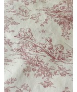 5 2/3 Yds 56”W P Kaufmann Toile Central Park Raspberry French Country OOP - £71.01 GBP