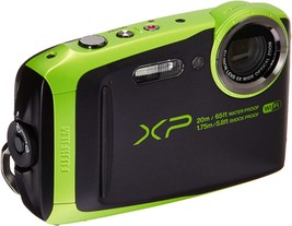 Fujifilm 600019756 Finepix Xp120 Shock & Waterproof Wi-Fi, Black/Lime Green - $399.99